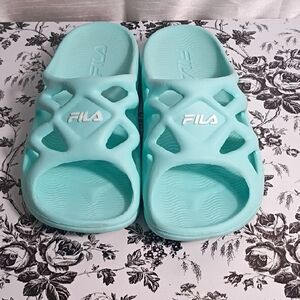 Fila Light Blue Slide‎ Unisex Sandals W10- M9
